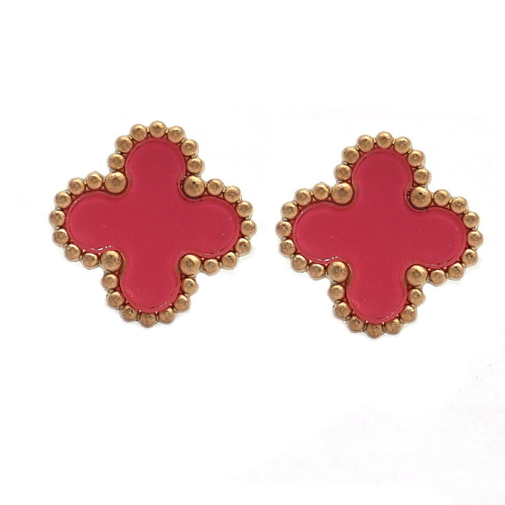 SANSI MAYO Scarlet Blossom Stud Earrings