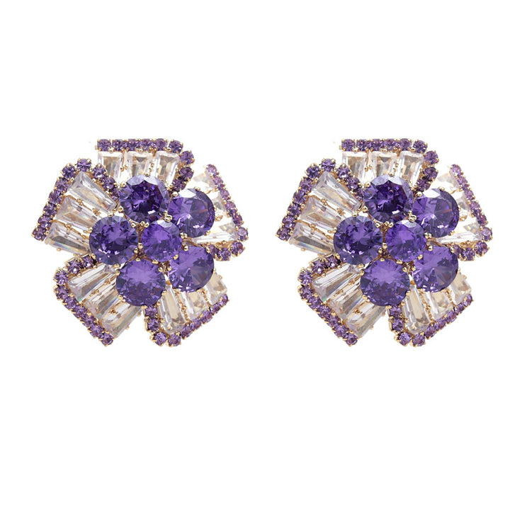 SANSI MAYO Royal Orchid Flower Earrings