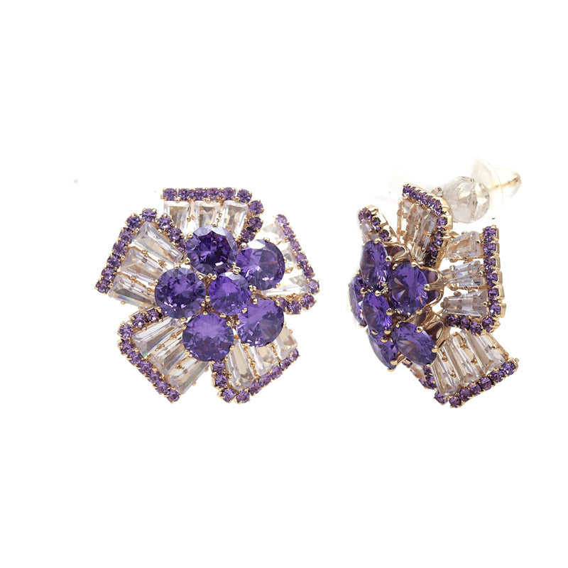 SANSI MAYO Royal Orchid Flower Earrings