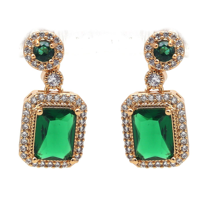 SANSI MAYO Emerald Elegance Drop Earrings