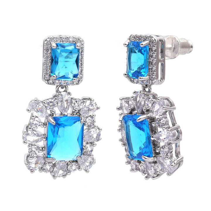 SANSI MAYO Sapphire Cascade Drop Earrings