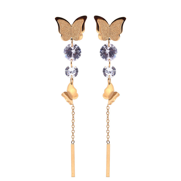 SANSI MAYO Golden Butterfly Dangle Earrings