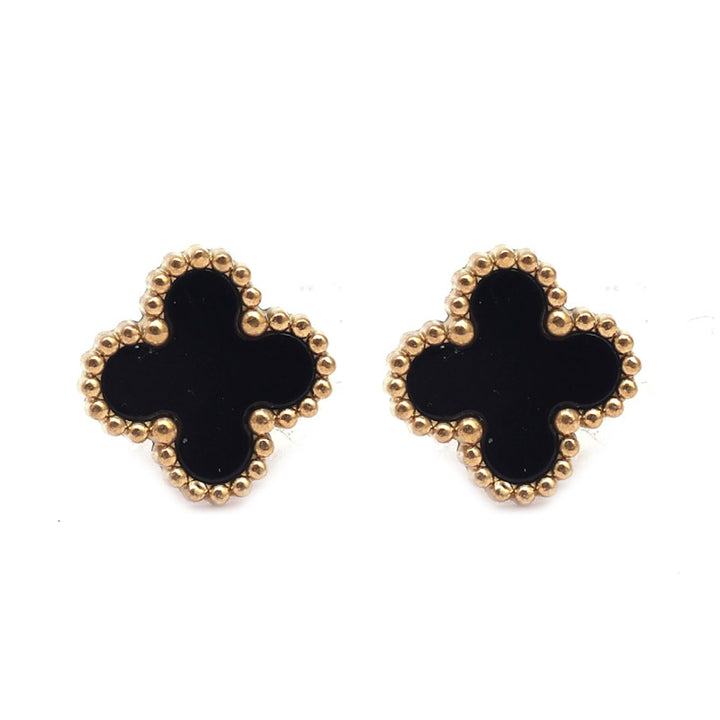 SANSI MAYO Noir Blossom Stud Earrings