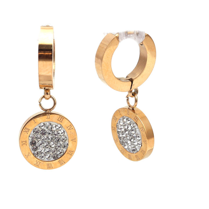 SANSI MAYO Golden Glow Huggie Drop Earrings