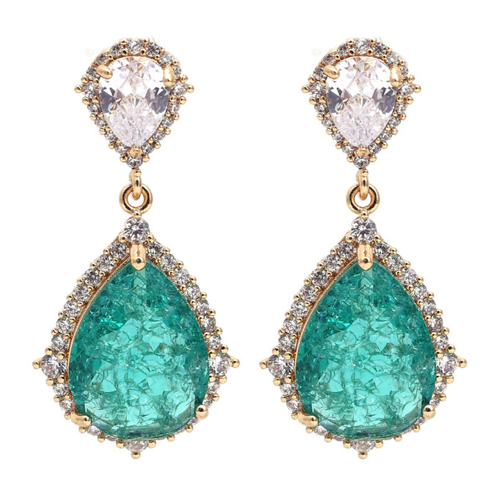 SANSI MAYO Emerald Glow Huggie Earrings