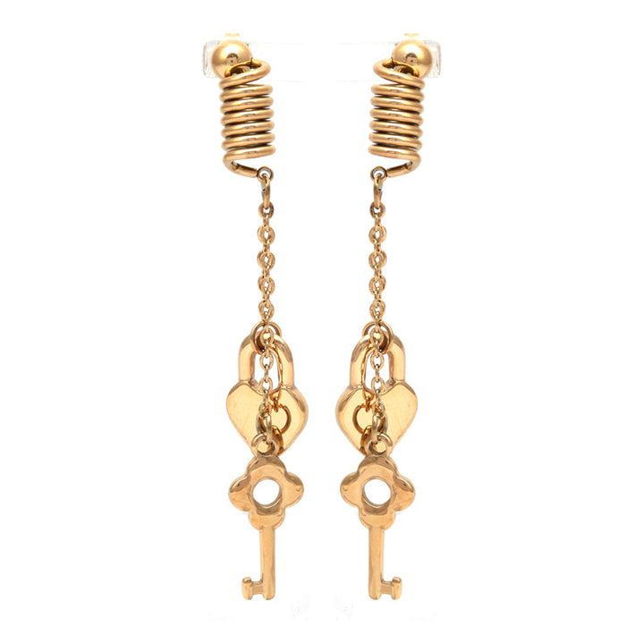 SANSI MAYO Timeless Lock & Key Dangle Earrings