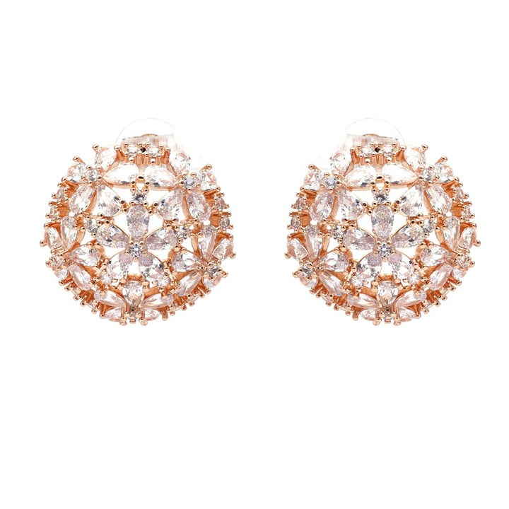 SANSI MAYO Golden Bloom Crystal Earrings