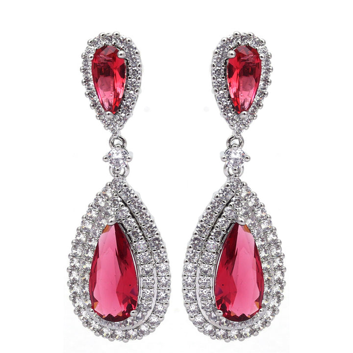 SANSI MAYO Scarlet Radiance Dangle Earrings