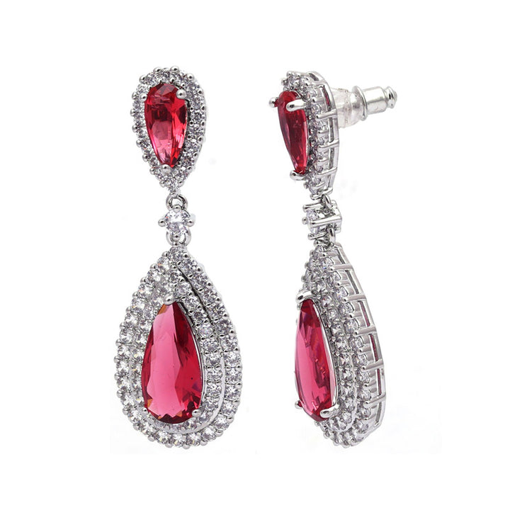 SANSI MAYO Scarlet Radiance Dangle Earrings