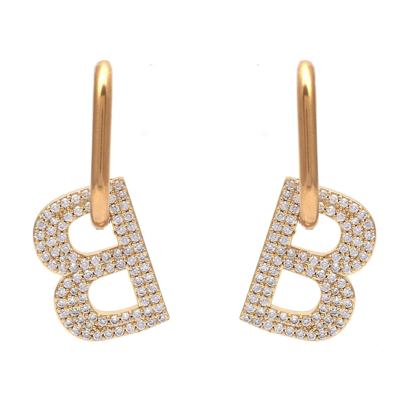 SANSI MAYO Golden Huggie Drop Earrings