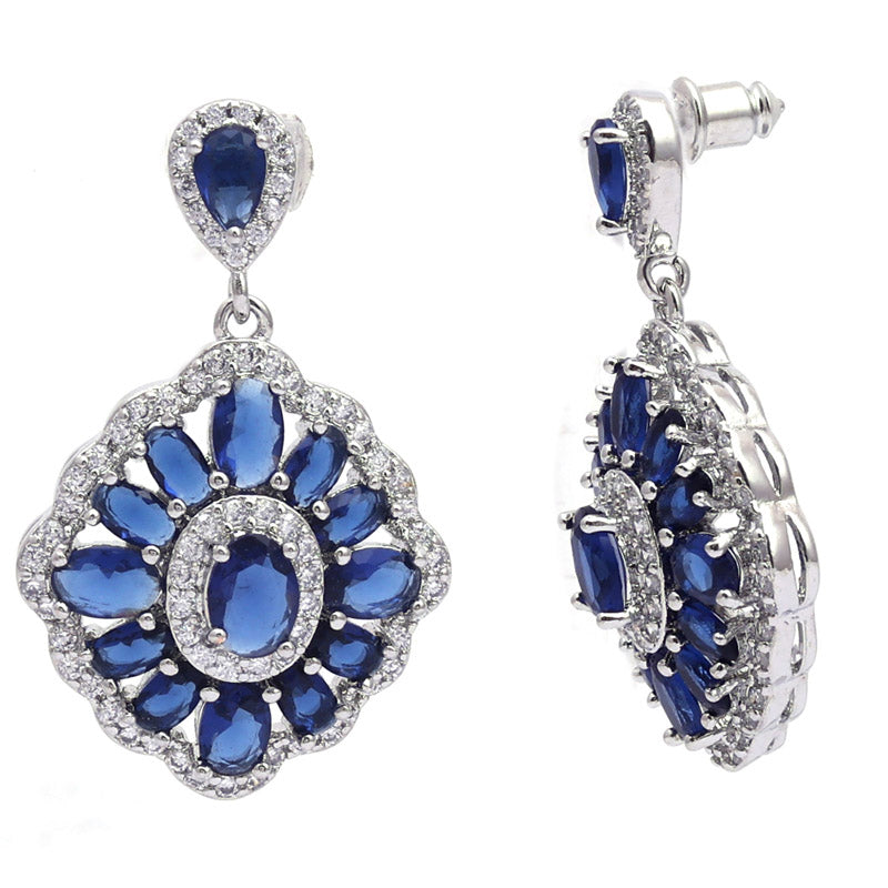 SANSI MAYO Sapphire Serenity Drop Earrings