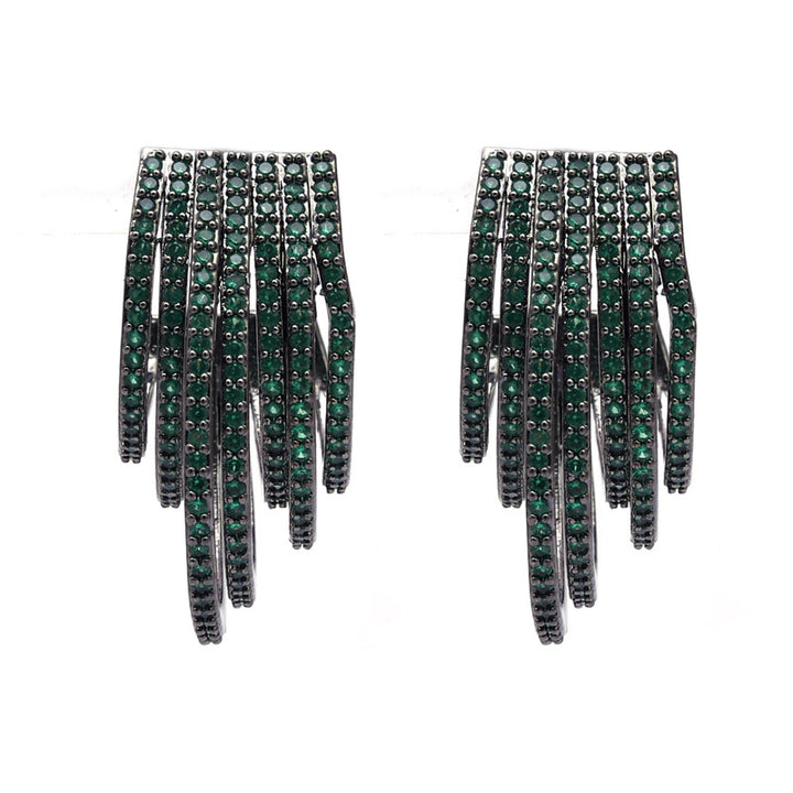 SANSI MAYO Midnight Emerald Drop Earrings