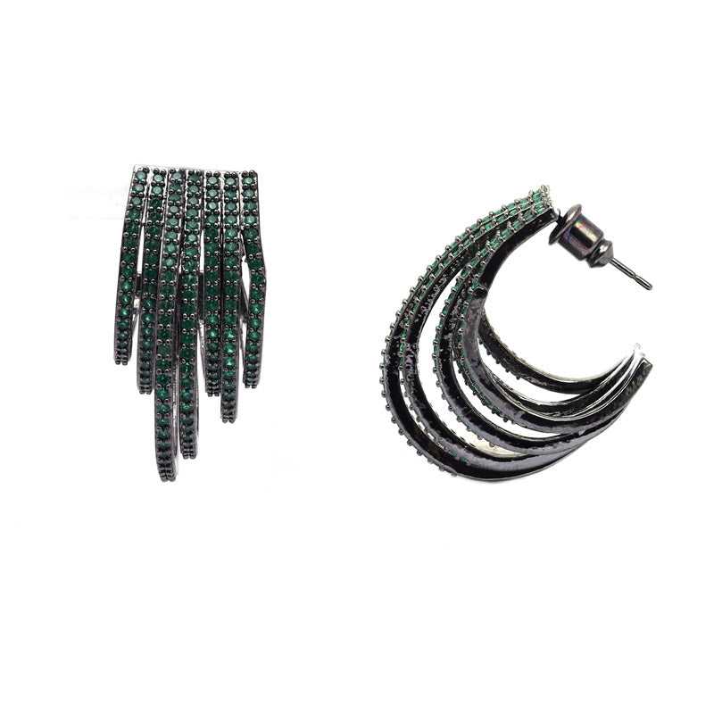 SANSI MAYO Midnight Emerald Drop Earrings