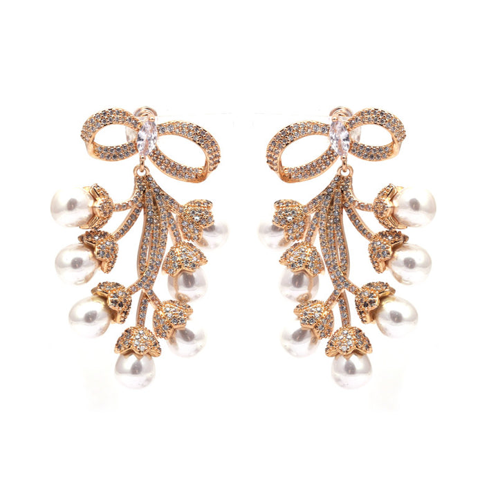 SANSI MAYO Golden Bloom Drop Earrings