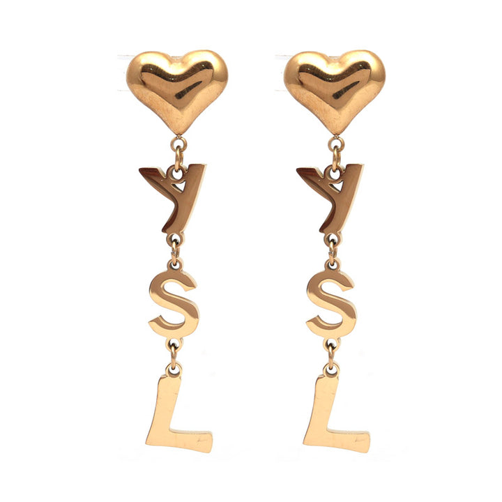 SANSI MAYO Heartfelt Alphabet Dangle Earrings