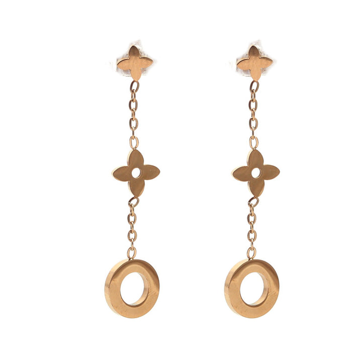 SANSI MAYO Golden Bloom Dangle Earrings