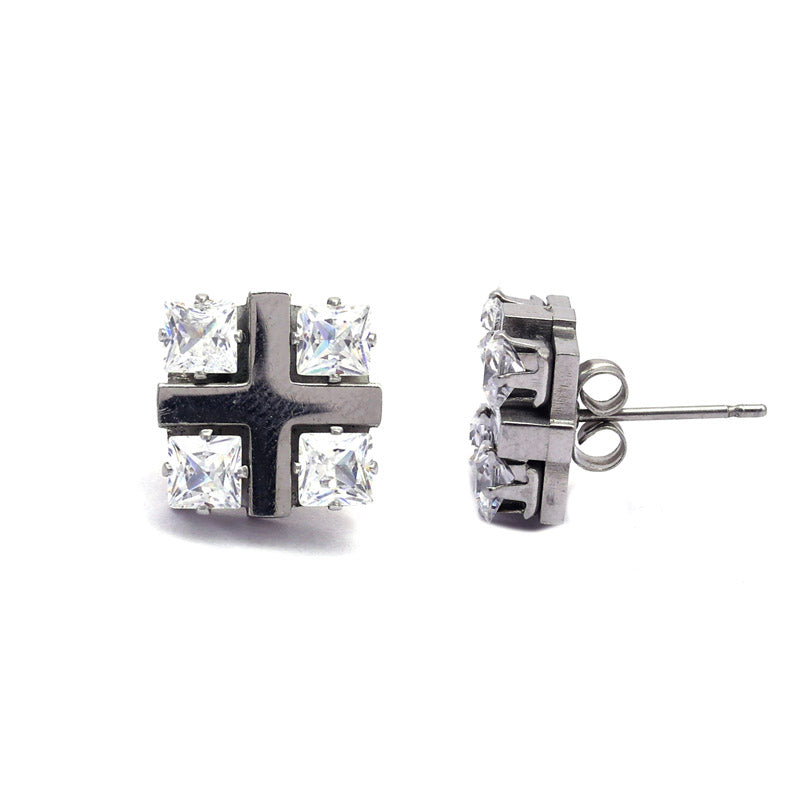 SANSI MAYO Noir Elegance Stud Earrings