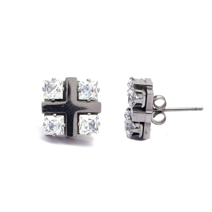 SANSI MAYO Noir Elegance Stud Earrings