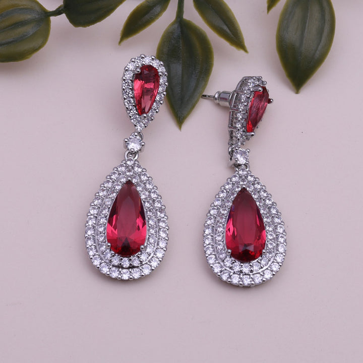 SANSI MAYO Scarlet Radiance Dangle Earrings