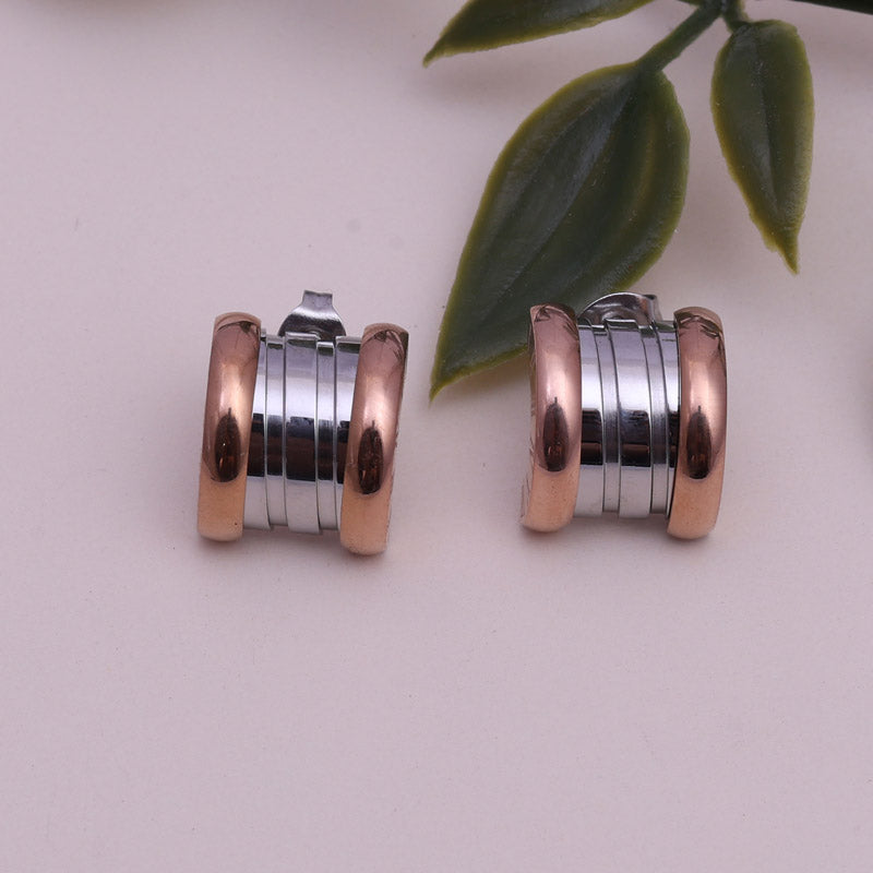 SANSI MAYO Rose Gold Elegance Stud Earrings