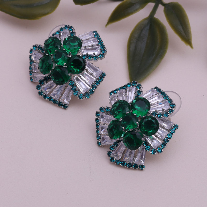 SANSI MAYO Emerald Sky Drop Earrings