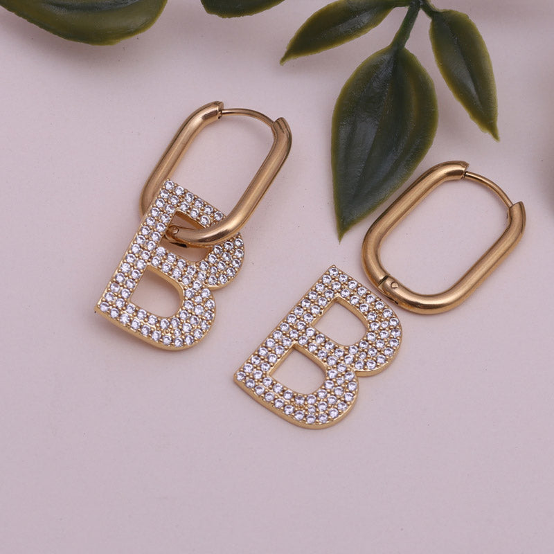 SANSI MAYO Golden Huggie Drop Earrings