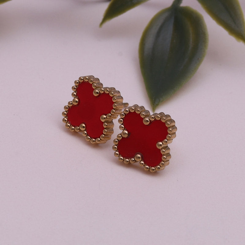 SANSI MAYO Scarlet Glow Stud Earrings