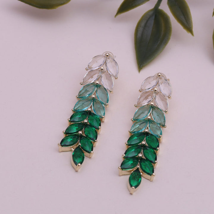 SANSI MAYO Verdant Luxe Leaf Dangle Earrings