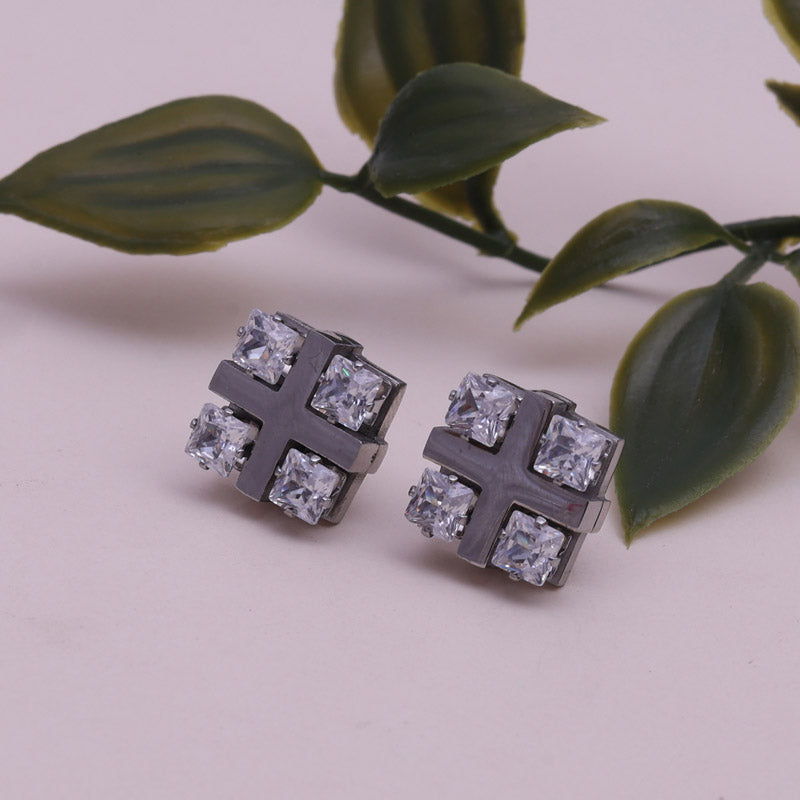 SANSI MAYO Noir Elegance Stud Earrings