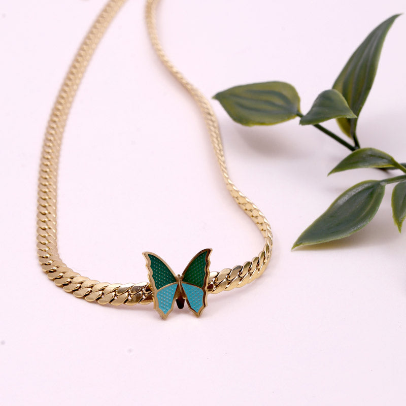 SANSI MAYO Enchanted Butterfly Gold-Plated Necklace