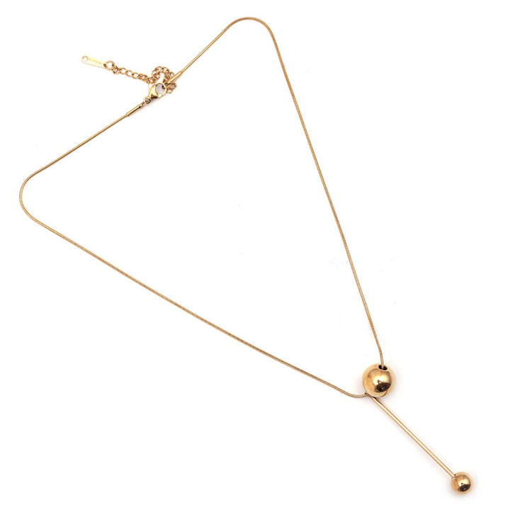 SANSI MAYO Radiant Round Gold-Plated Pendant Necklace