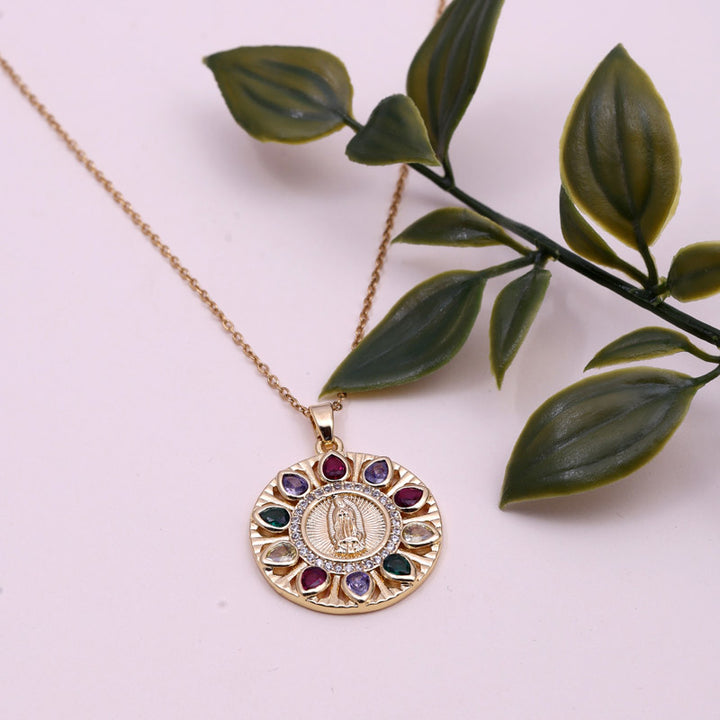 Sansi Mayo Radiant Round Pendant Chain