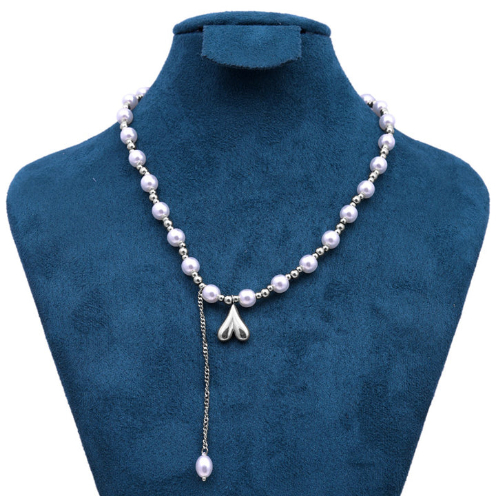 Sansi Mayo Heart Pearl Pendant Necklace