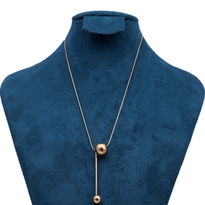 SANSI MAYO Radiant Round Gold-Plated Pendant Necklace