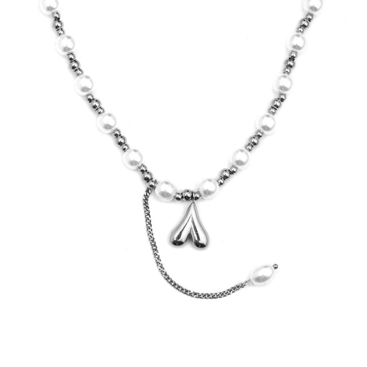 Sansi Mayo Heart Pearl Pendant Necklace