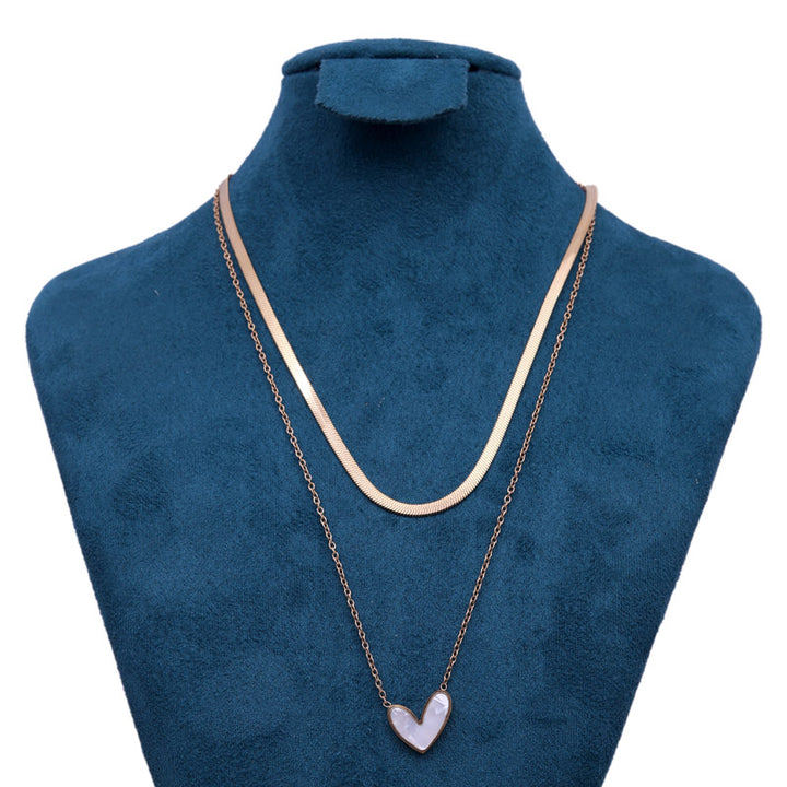 Sansi Mayo Pearl Heart Charm Necklace