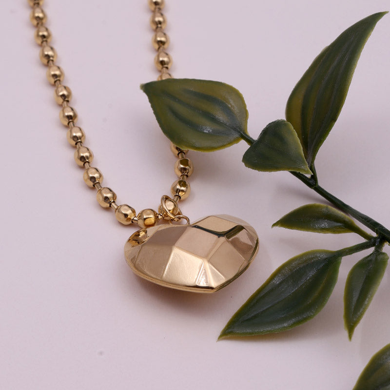 SANSI MAYO Heartfelt Gold-Plated Pendant Necklace