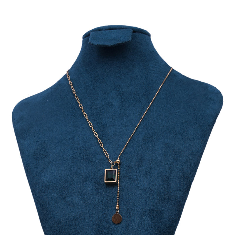 Sansi Mayo Emerald Lariat Necklace