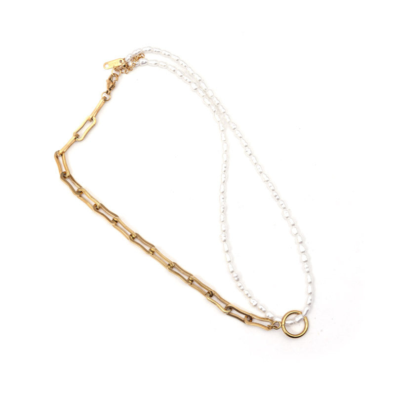 Sansi Mayo Pearl Lariat Necklace