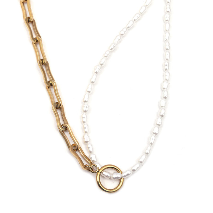 Sansi Mayo Pearl Lariat Necklace