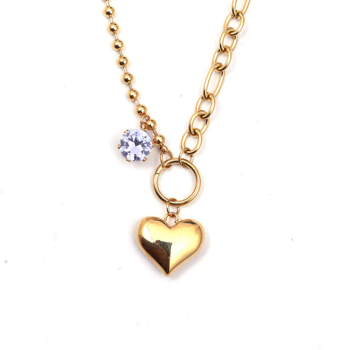 Sansi Mayo Gold-plated Heart Pendant Necklace