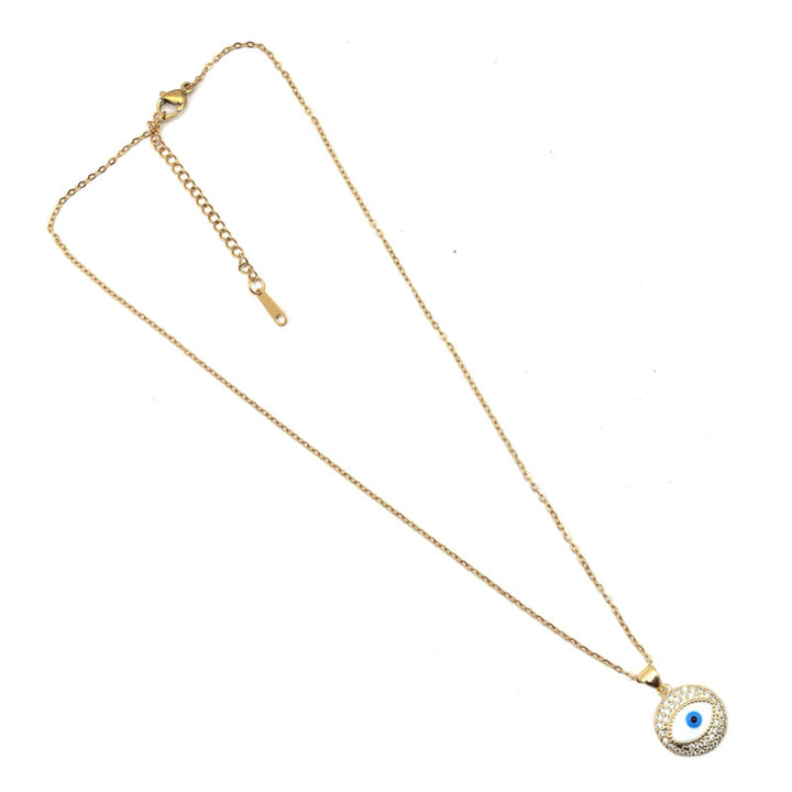 Sansi Mayo Radiant Round EVIL EYE Pendant Chain