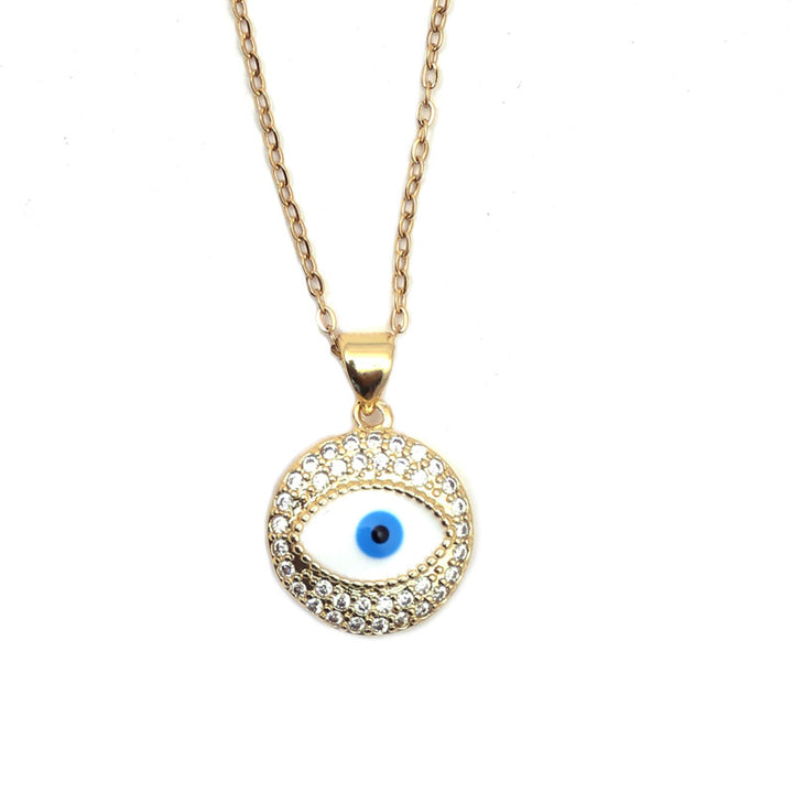 Sansi Mayo Radiant Round EVIL EYE Pendant Chain