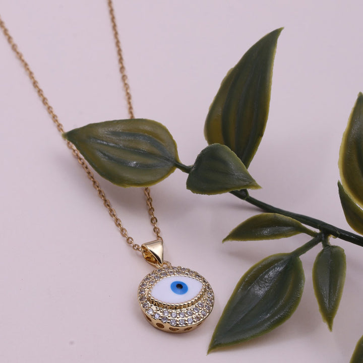 Sansi Mayo Radiant Round EVIL EYE Pendant Chain