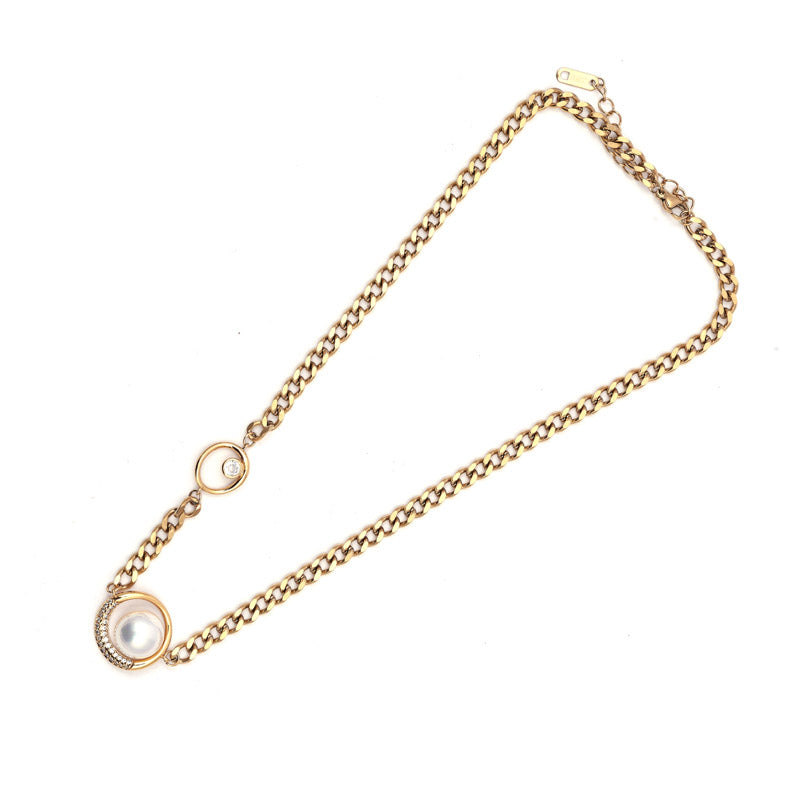 Sansi Mayo Luxe Pearl Round Chain