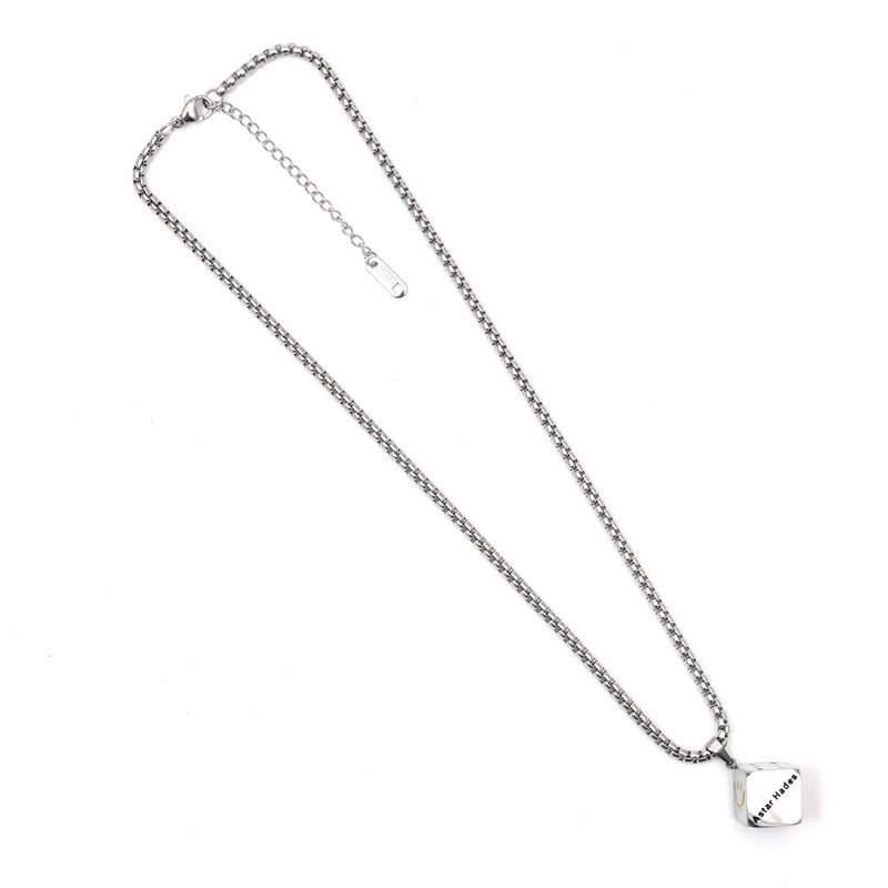 SANSI MAYO Silver Dice Pendant Necklace