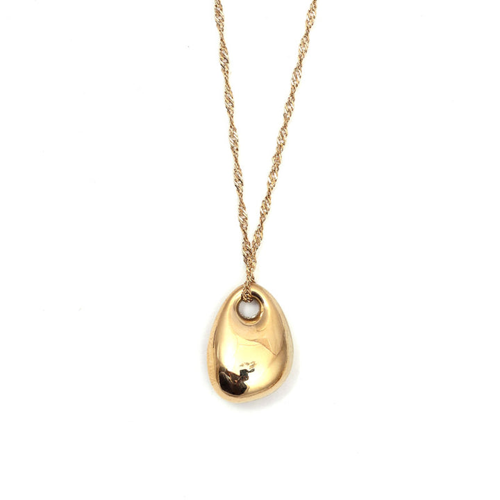 SANSI MAYO Elegant Gold-Plated Teardrop Pendant Necklace