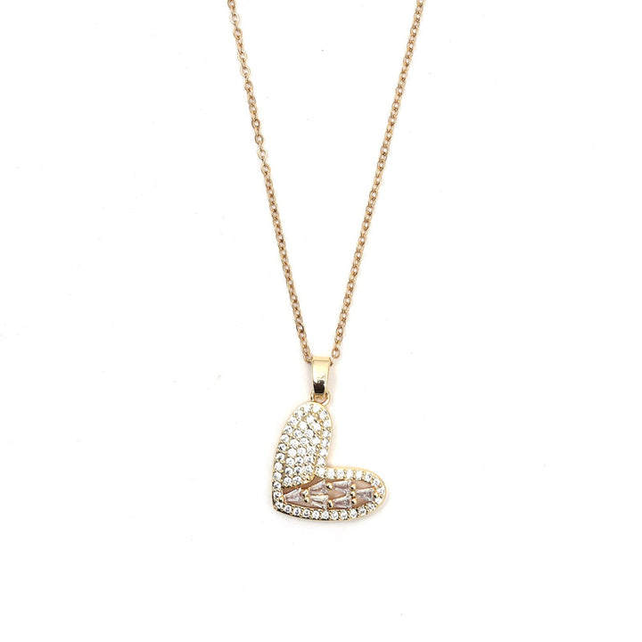 Sansi Mayo Heart & Crystal Chain