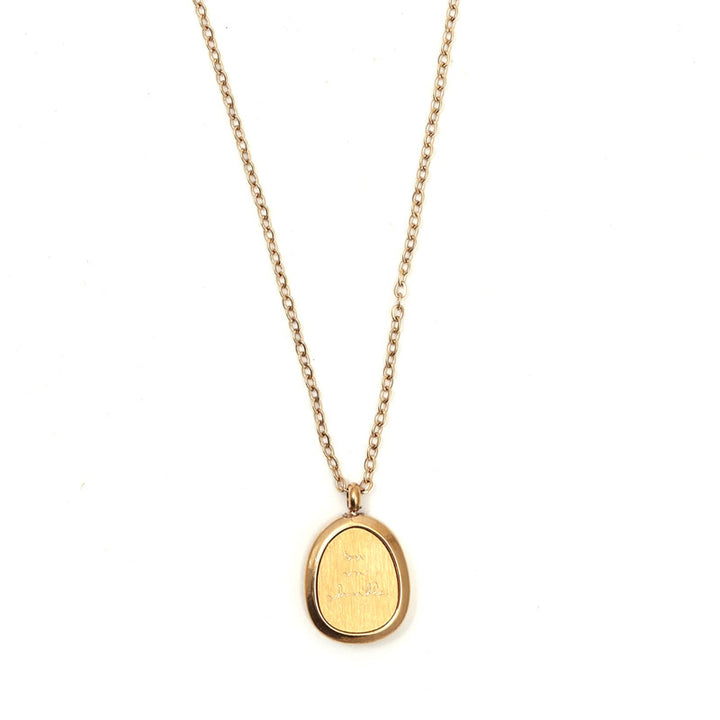 SANSI MAYO Classic Gold-Plated Round Pendant Necklace