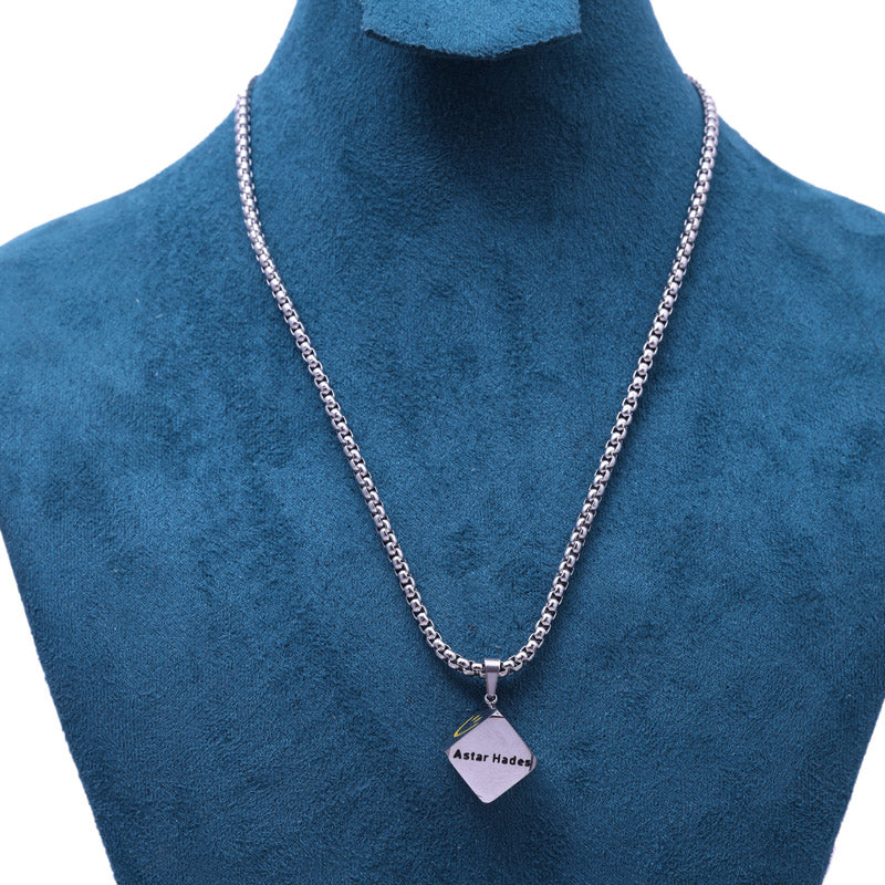 SANSI MAYO Silver Dice Pendant Necklace